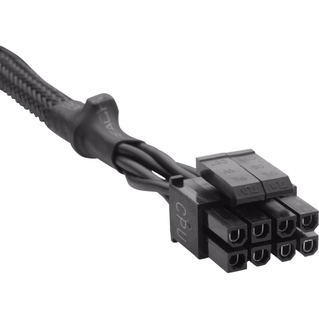 Câble ATX12V dont le connecteur se sépare en deux moitiés de quatre broches