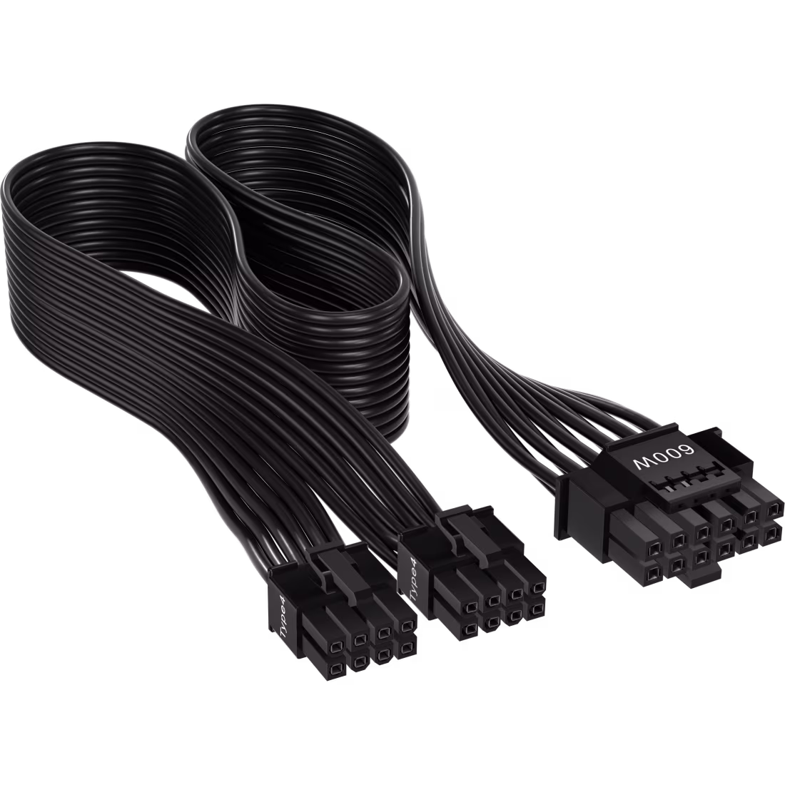 Câble 12V-2x6 de 600 W, avec ses douze broches d'alimentation et ses quatre broches de détection