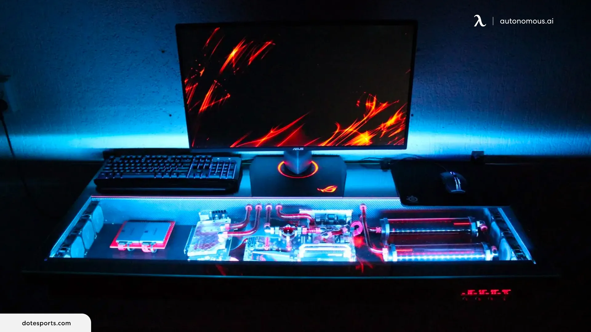 Ordinateur intégré dans le bureau