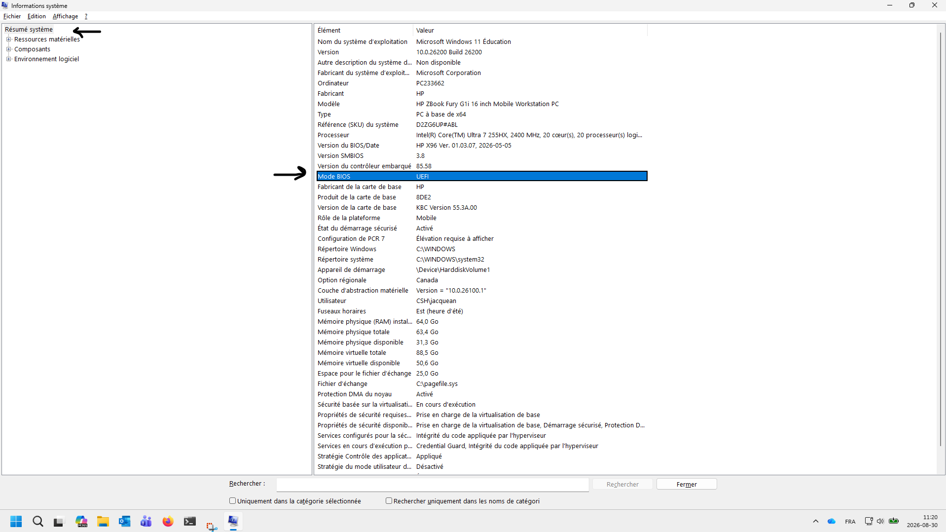 MS Info32 - Mode BIOS